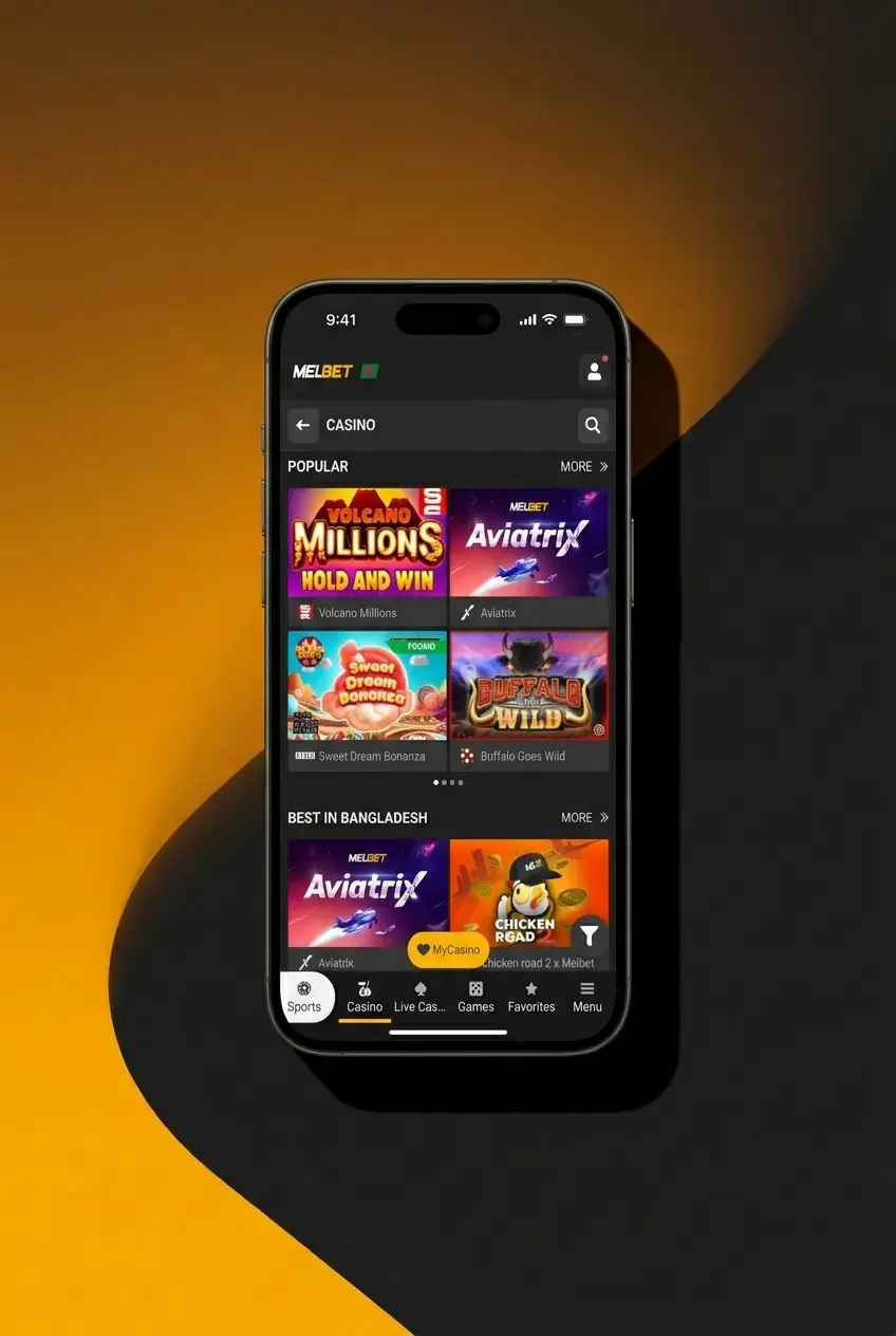 Melbet slots setup guide showing login, deposit, bonus activation, and slot selection steps for Bangladesh players