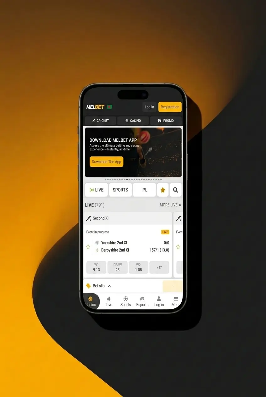 Melbet slots setup steps showing login, deposit with bKash or Nagad, bonus activation, and slot selection on mobile app