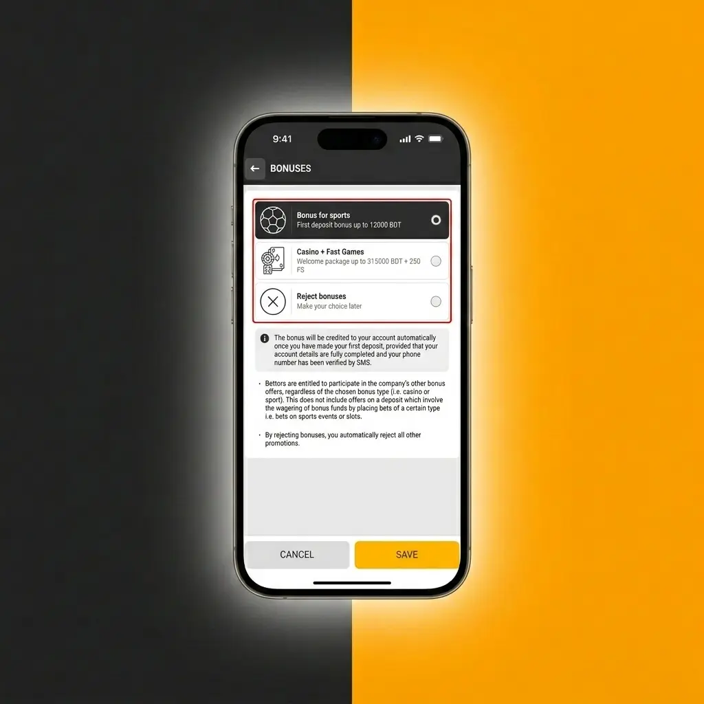 Melbet welcome bonus claim steps showing registration, deposit via bKash or Nagad, and bonus activation process