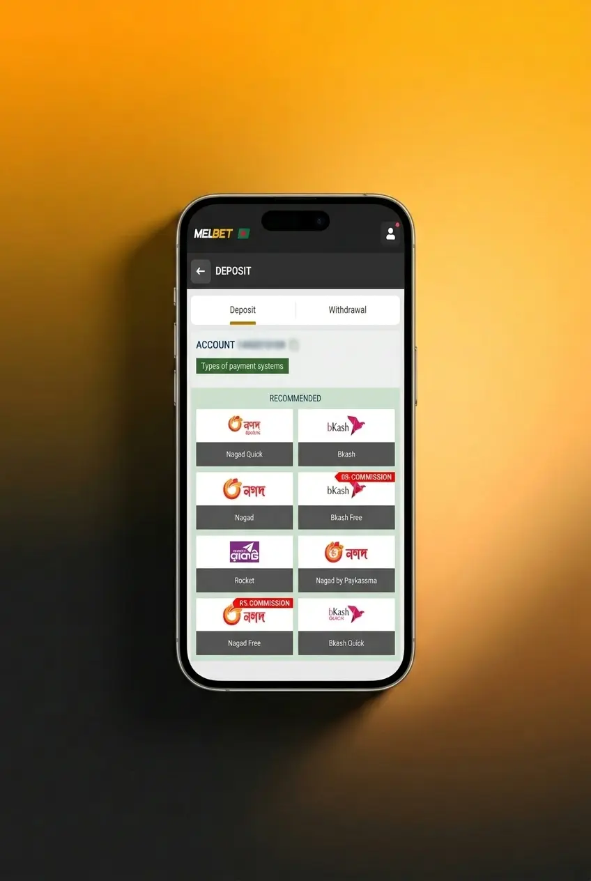 Melbet deposit steps in Bangladesh using bKash Nagad or Rocket with instant funding and zero fees